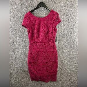 Pink Lulus Lace Crochet Dress